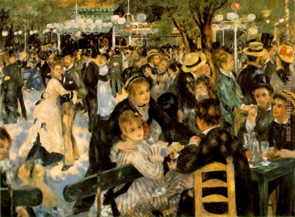La Moulin de la Galette painting - Pierre Auguste Renoir La Moulin de la Galette art painting